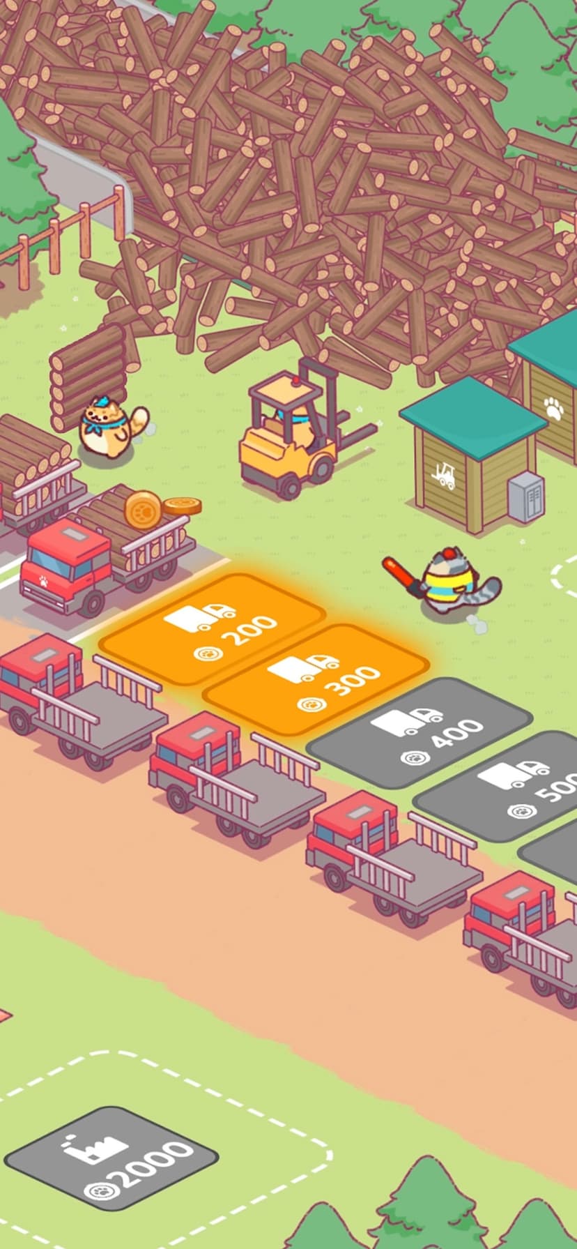 Idle Lumbercat - Wood Games screenshot 2 - screenshot
