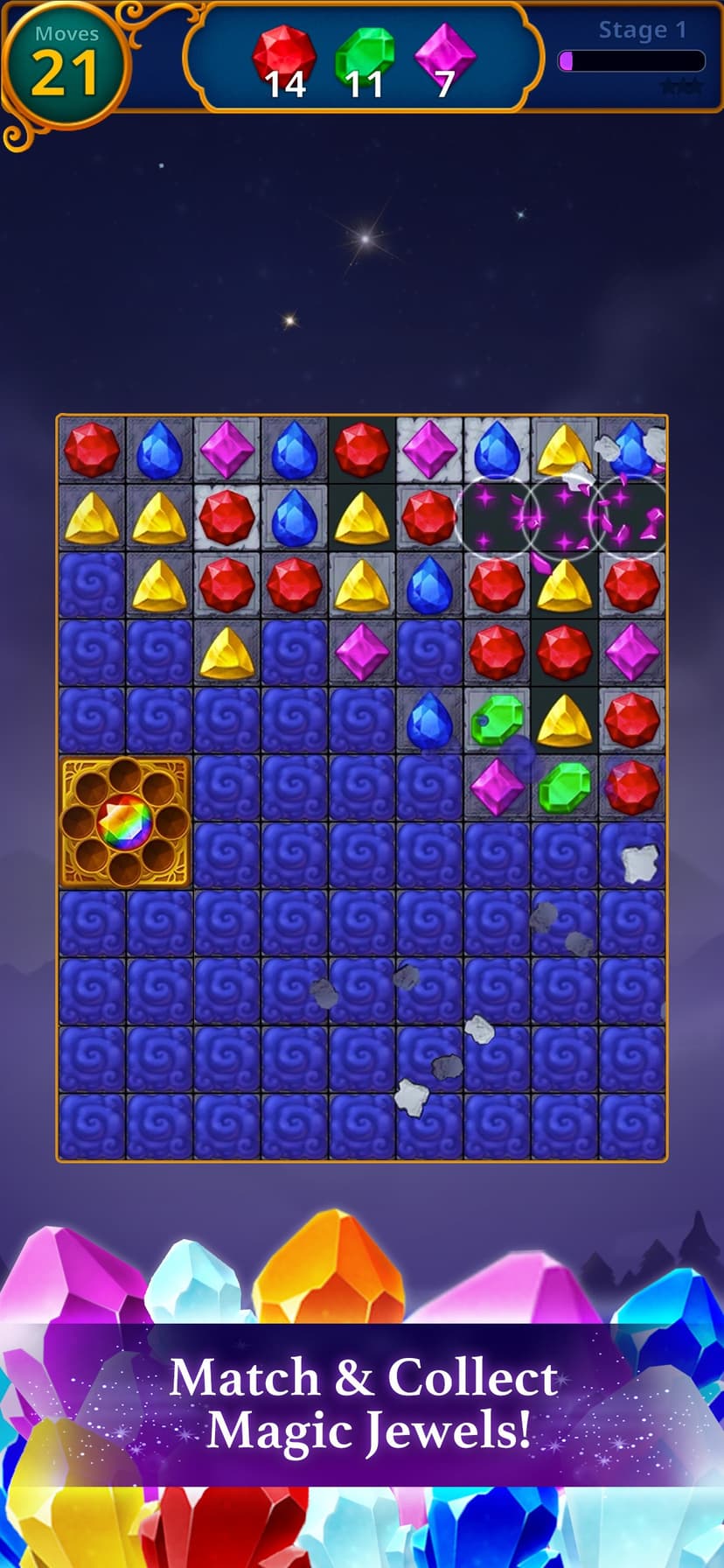 Jewels Magic: Mystery Match3 screenshot 1 - screenshot