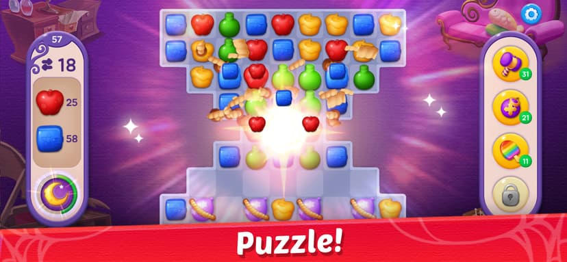 Witch & Cats – Cute Match 3 screenshot 5 - screenshot