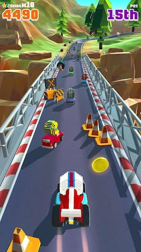 Blocky Racer - Endless Racing screenshot 1 - screenshot