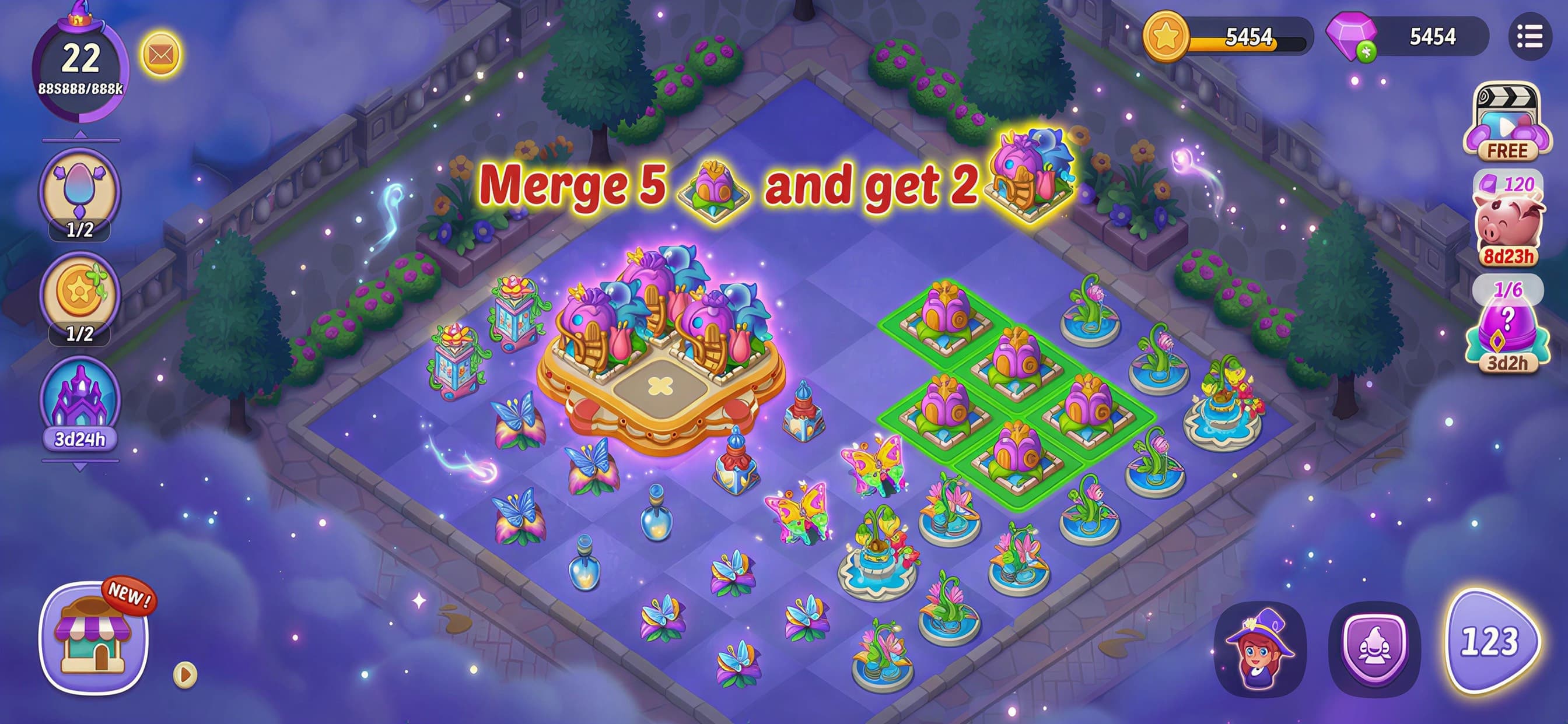 Merge Witches-Fun Puzzle Game screenshot 6 - screenshot