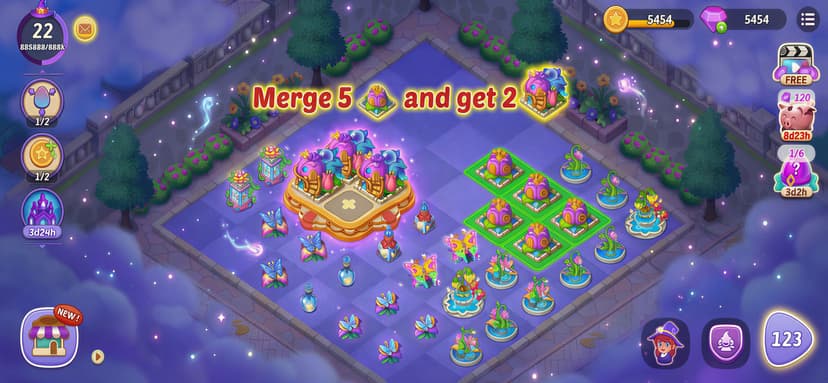 Merge Witches-Fun Puzzle Game screenshot 6 - screenshot