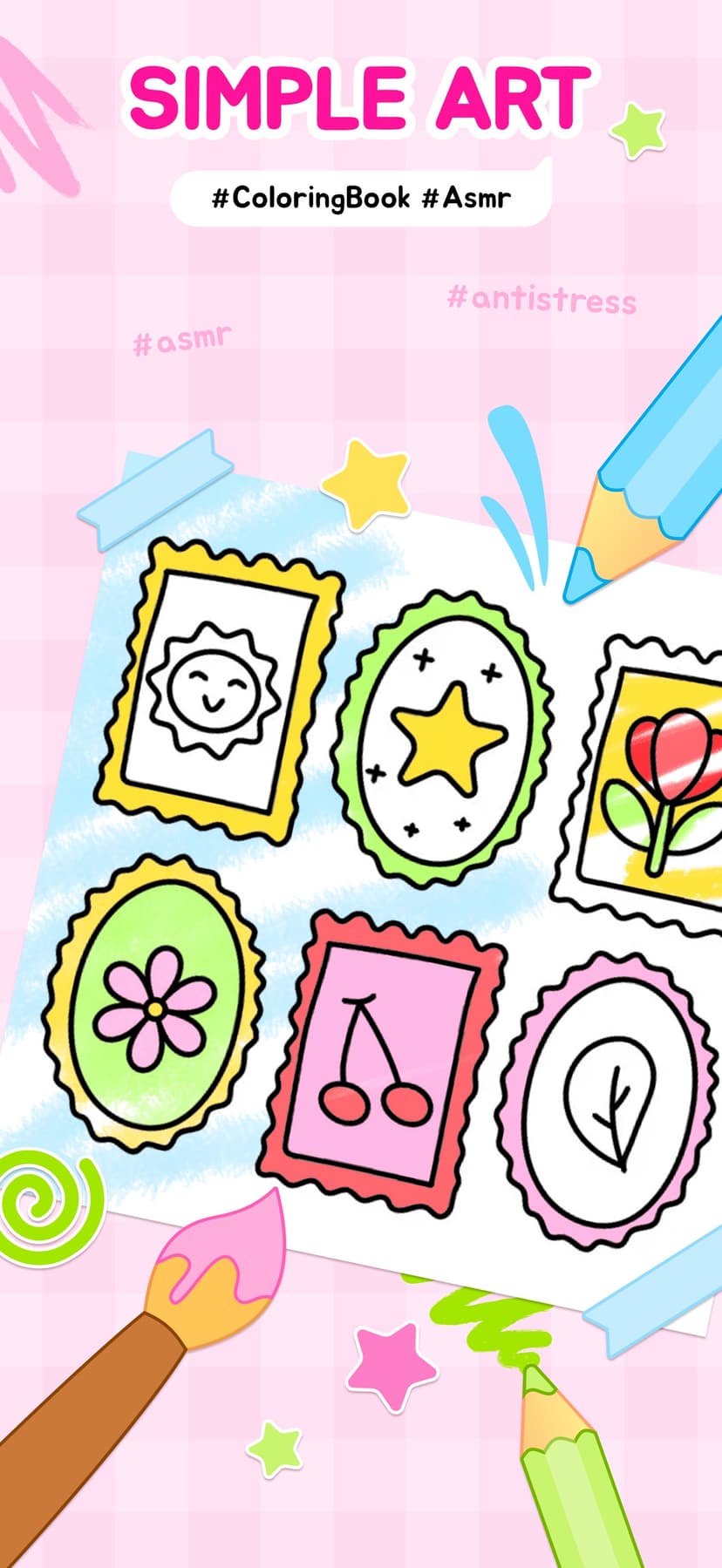 Simple Art Coloring Book ASMR screenshot 1 - screenshot
