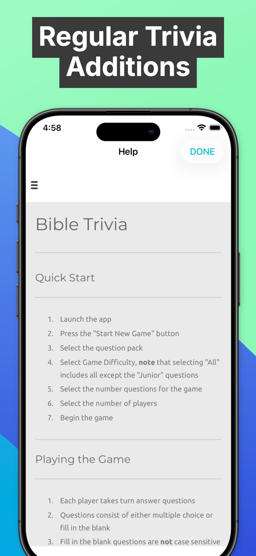 Bible Trivia - Christian Game screenshot 6 - screenshot