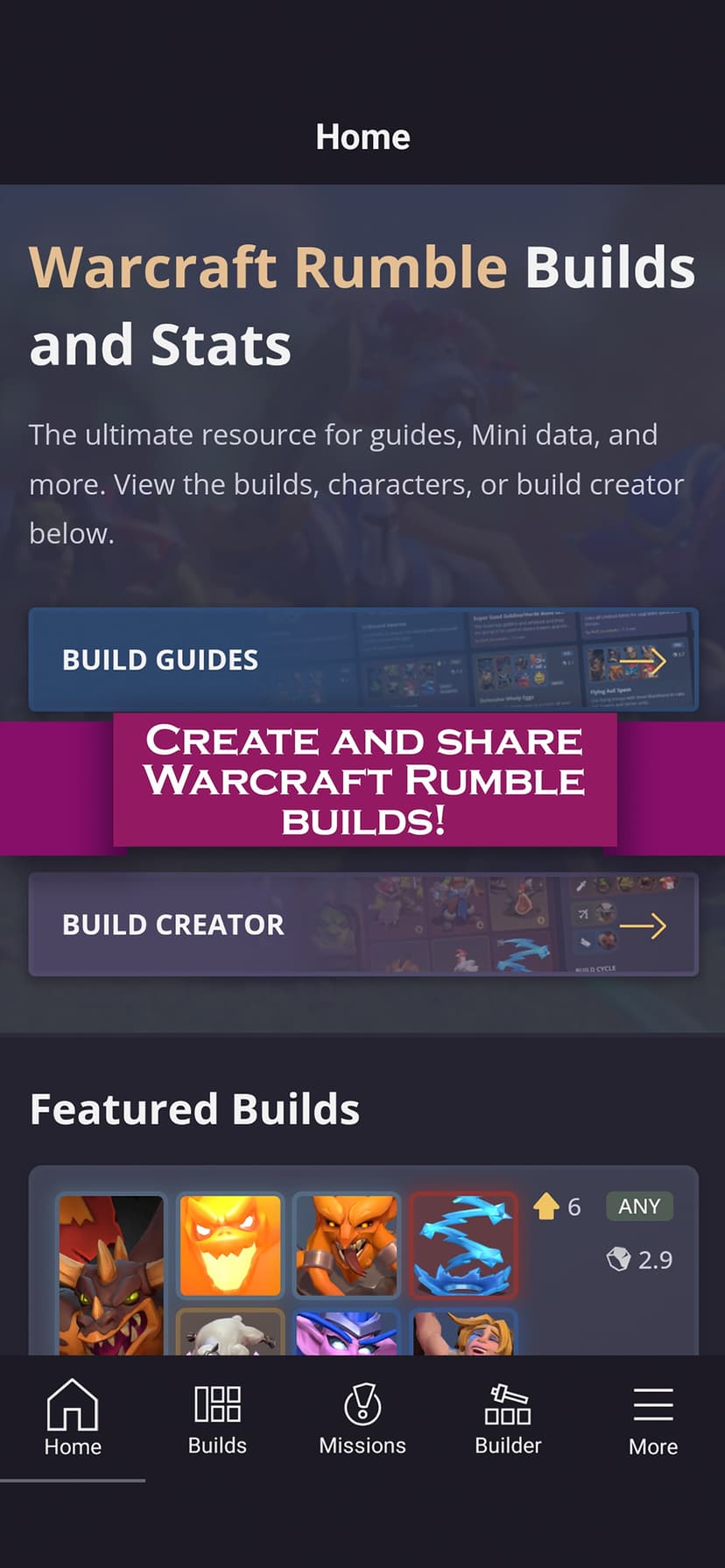Builds for Warcraft Rumble screenshot 1 - screenshot