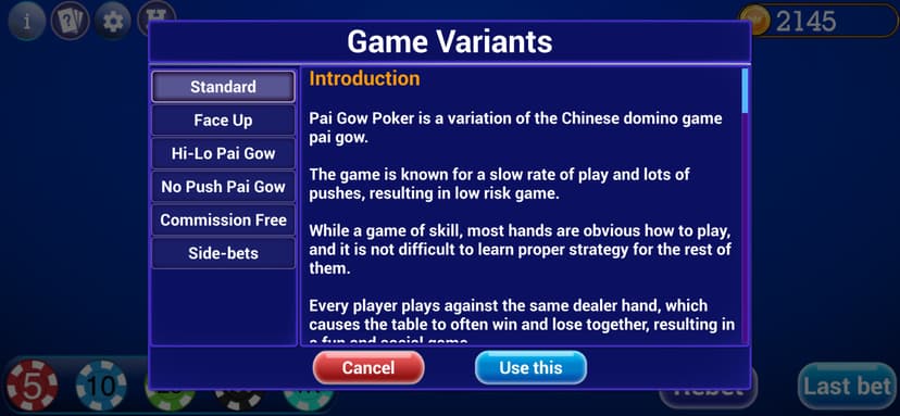 Pai Gow Poker Trainer screenshot 2 - screenshot
