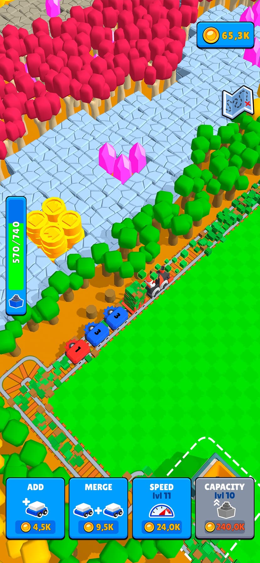 Train Miner: Idle Railway Game screenshot 1 - screenshot
