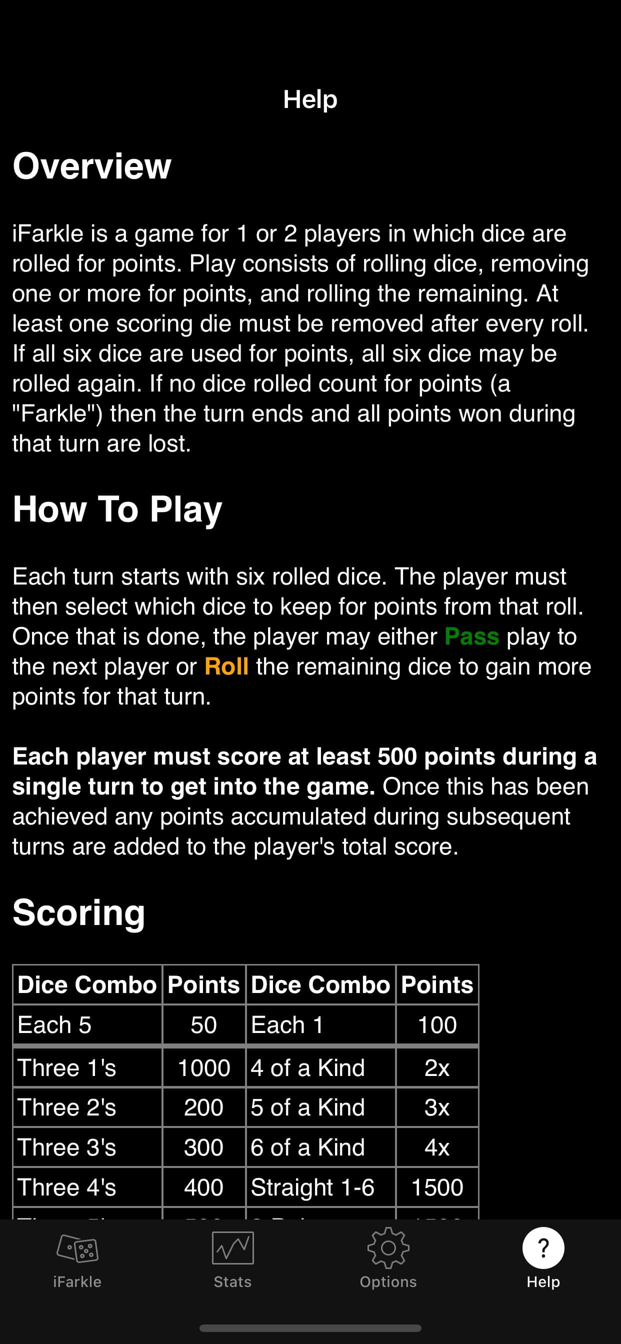 IFarkle (Ad Supported) screenshot 3 - screenshot