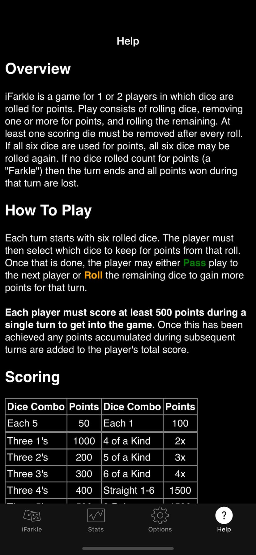 IFarkle (Ad Supported) screenshot 3 - screenshot
