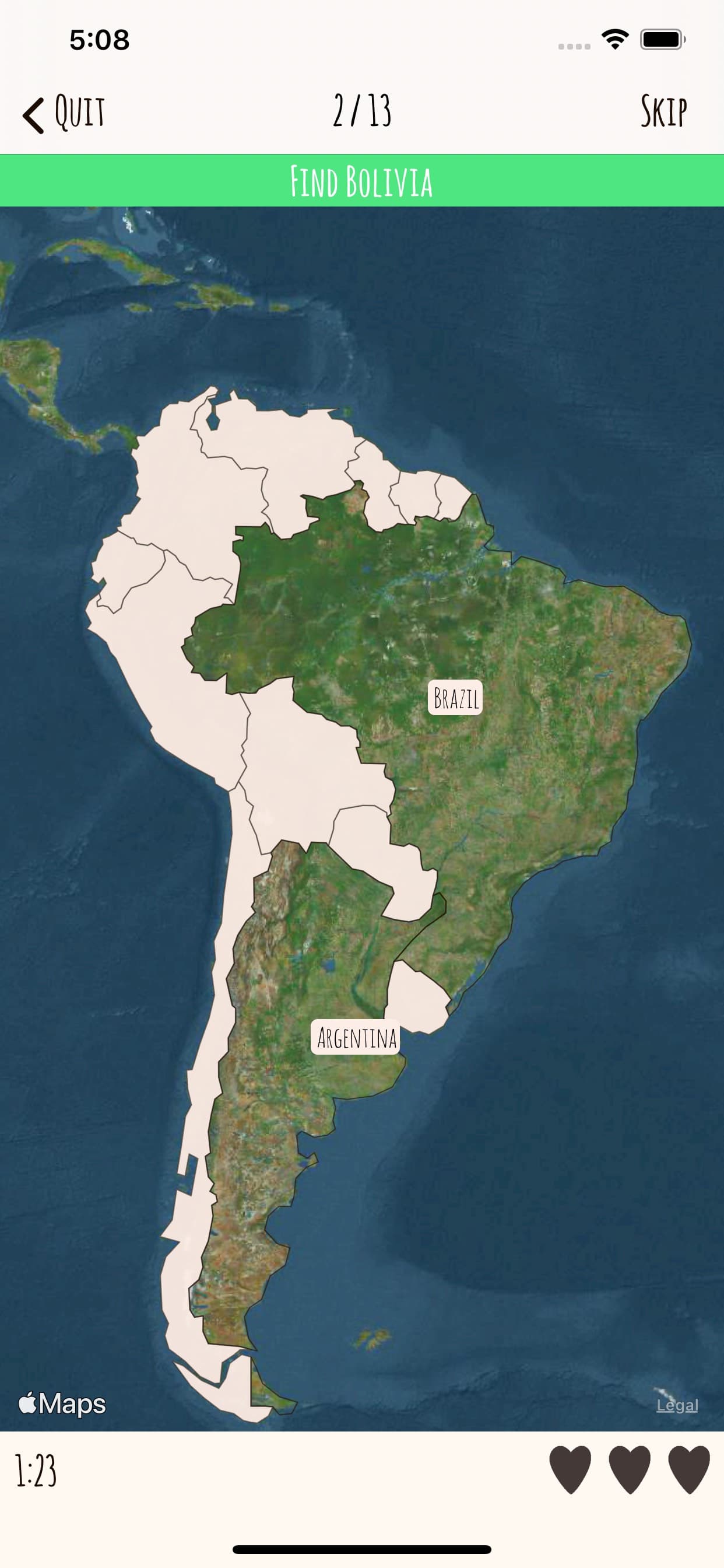Map-Quiz screenshot 2 - screenshot