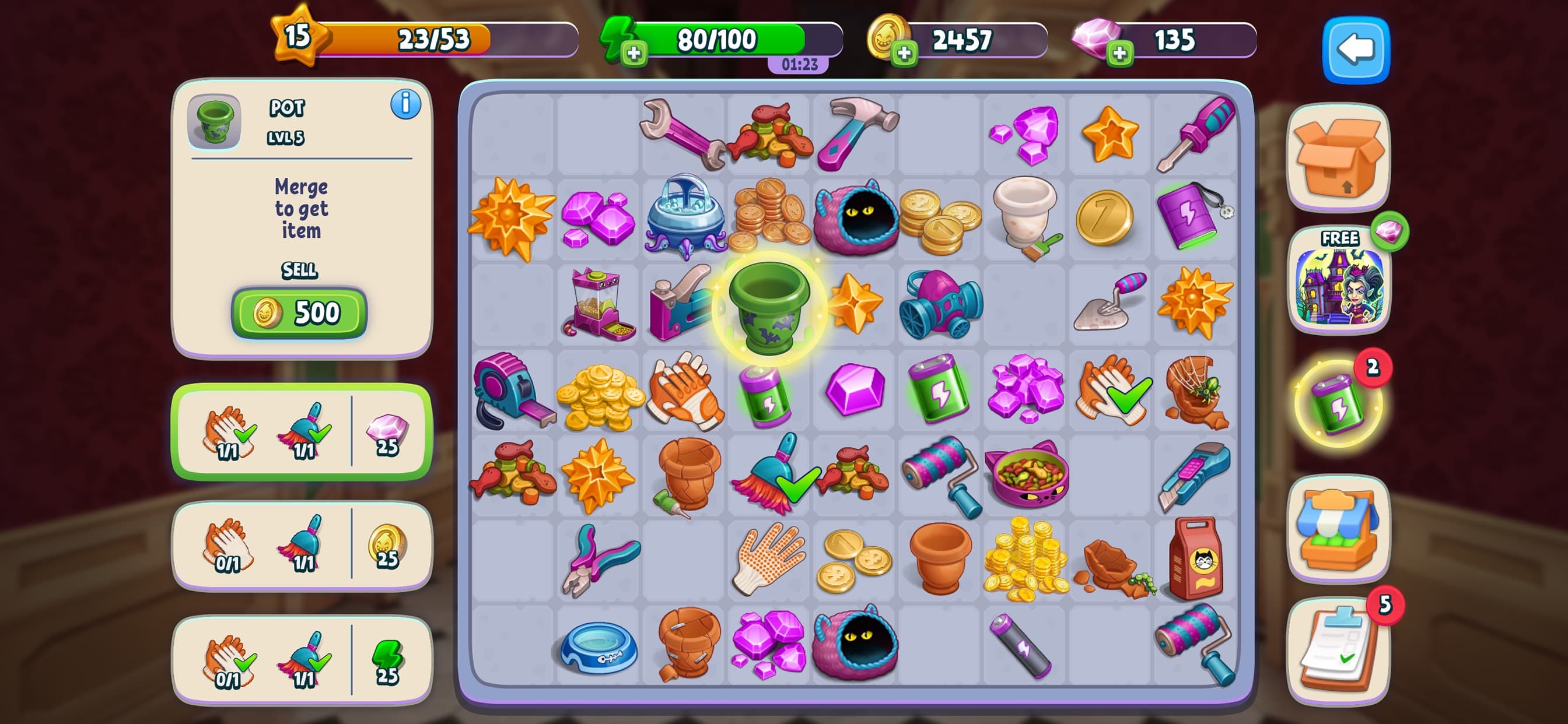 Halloween Merge: Merge Mansion screenshot 5 - screenshot
