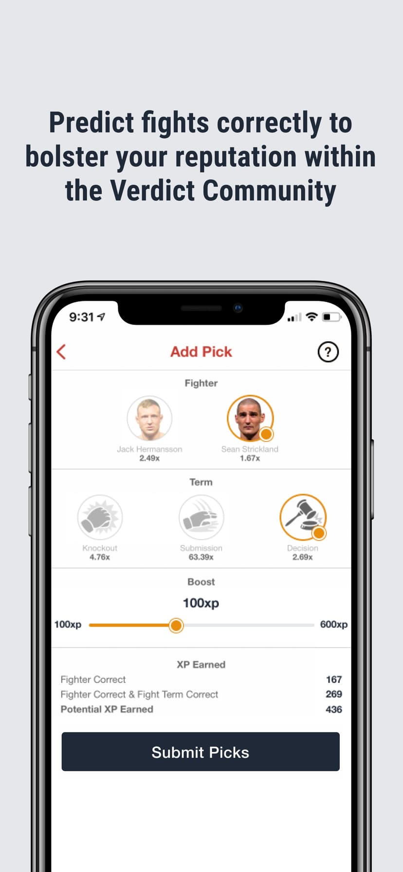 Verdict MMA Picks & Scoring screenshot 4 - screenshot