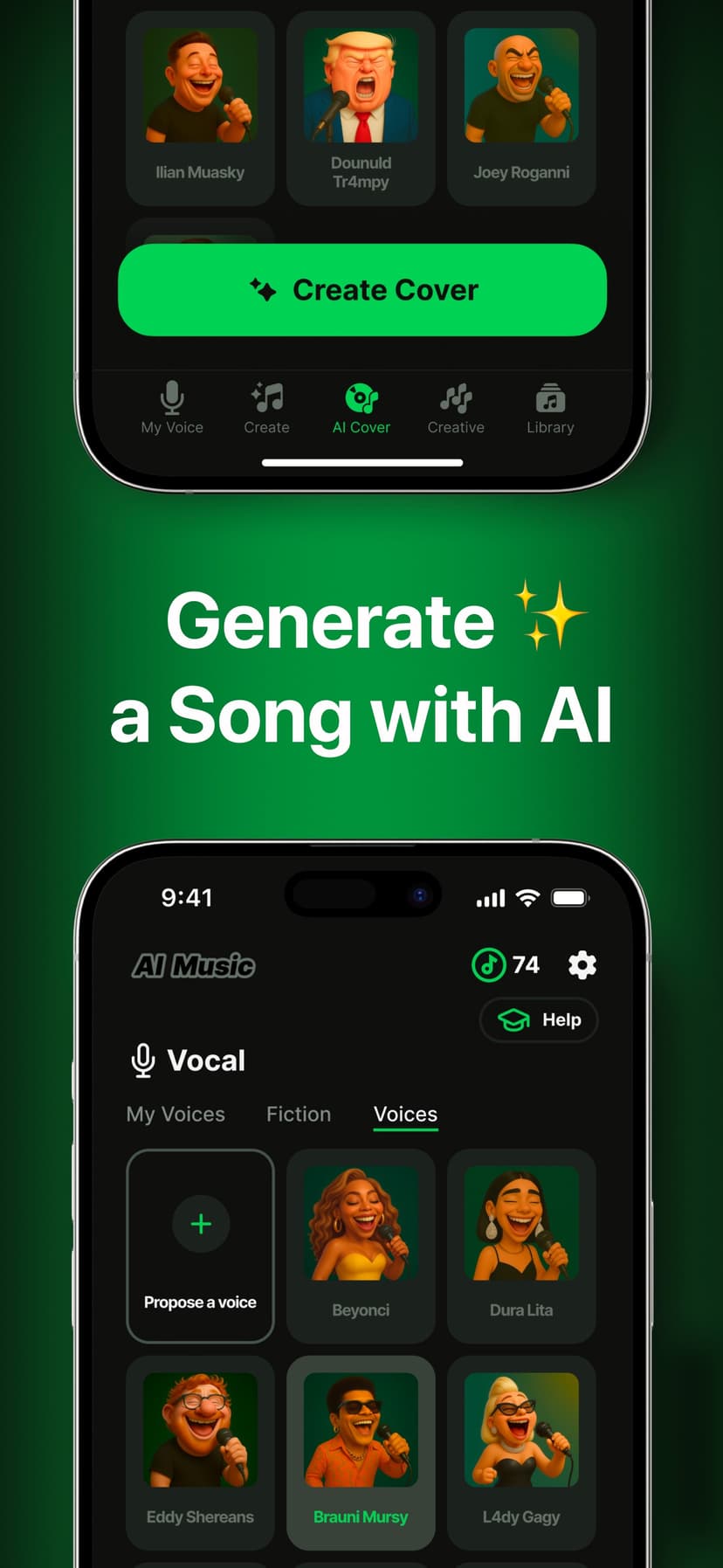 AI Music: Cover & Song Maker screenshot 5 - screenshot
