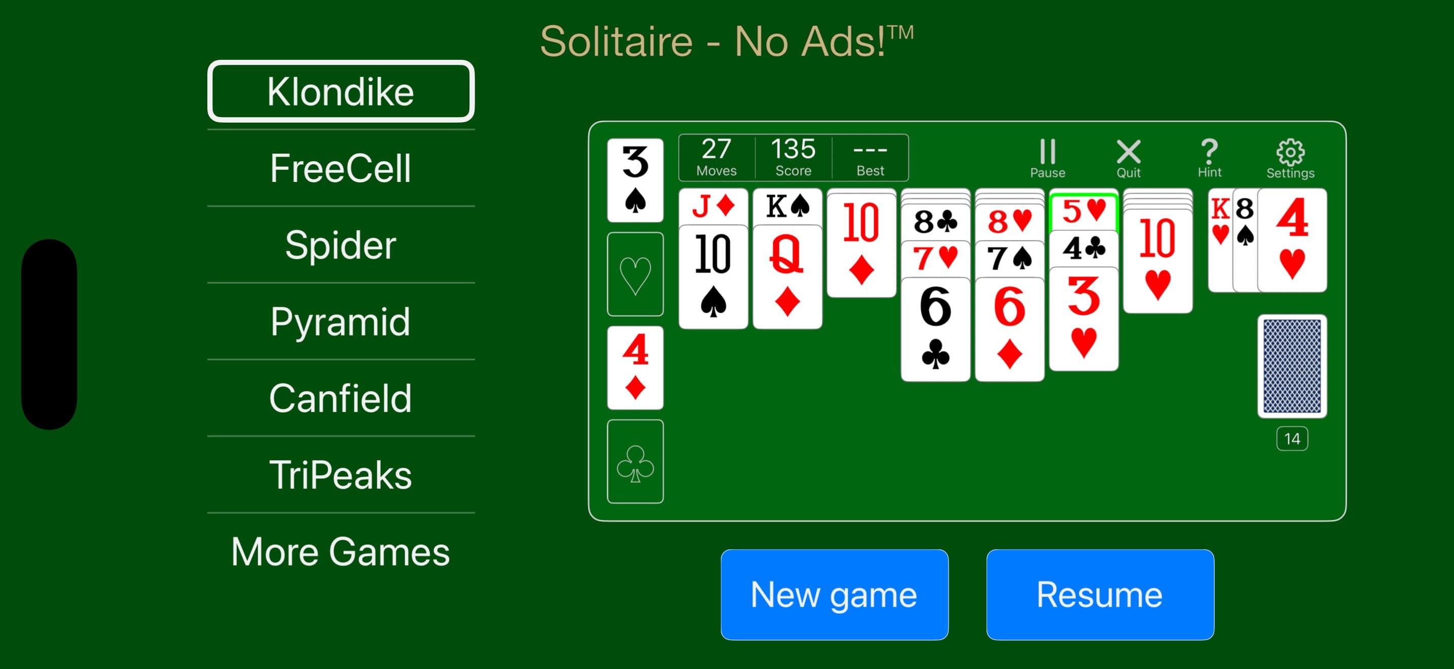 Solitaire Collection – No Ads! screenshot 1 - screenshot