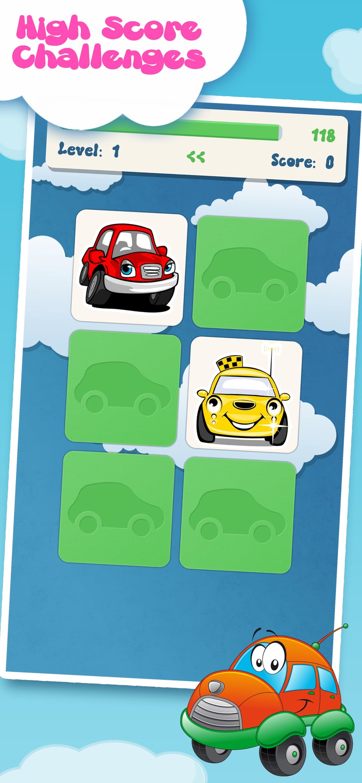 Matching family game: Cars screenshot 1 - screenshot