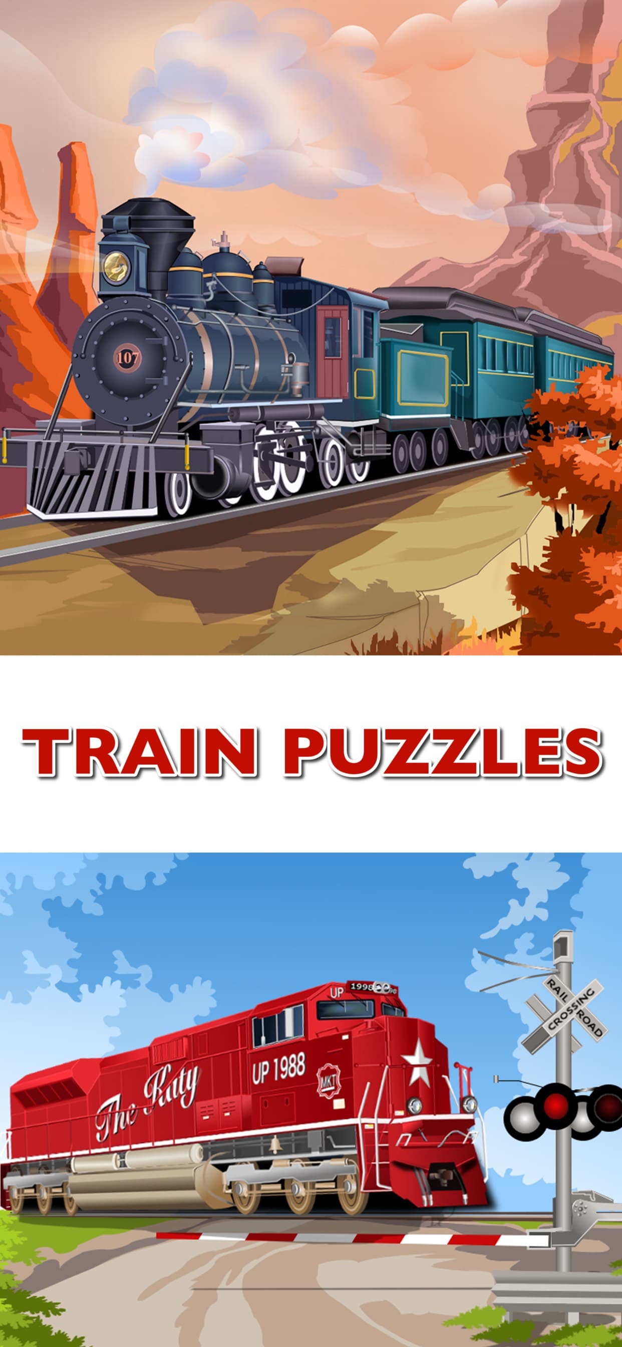 Train Jigsaw Puzzles for Kids screenshot 1 - screenshot