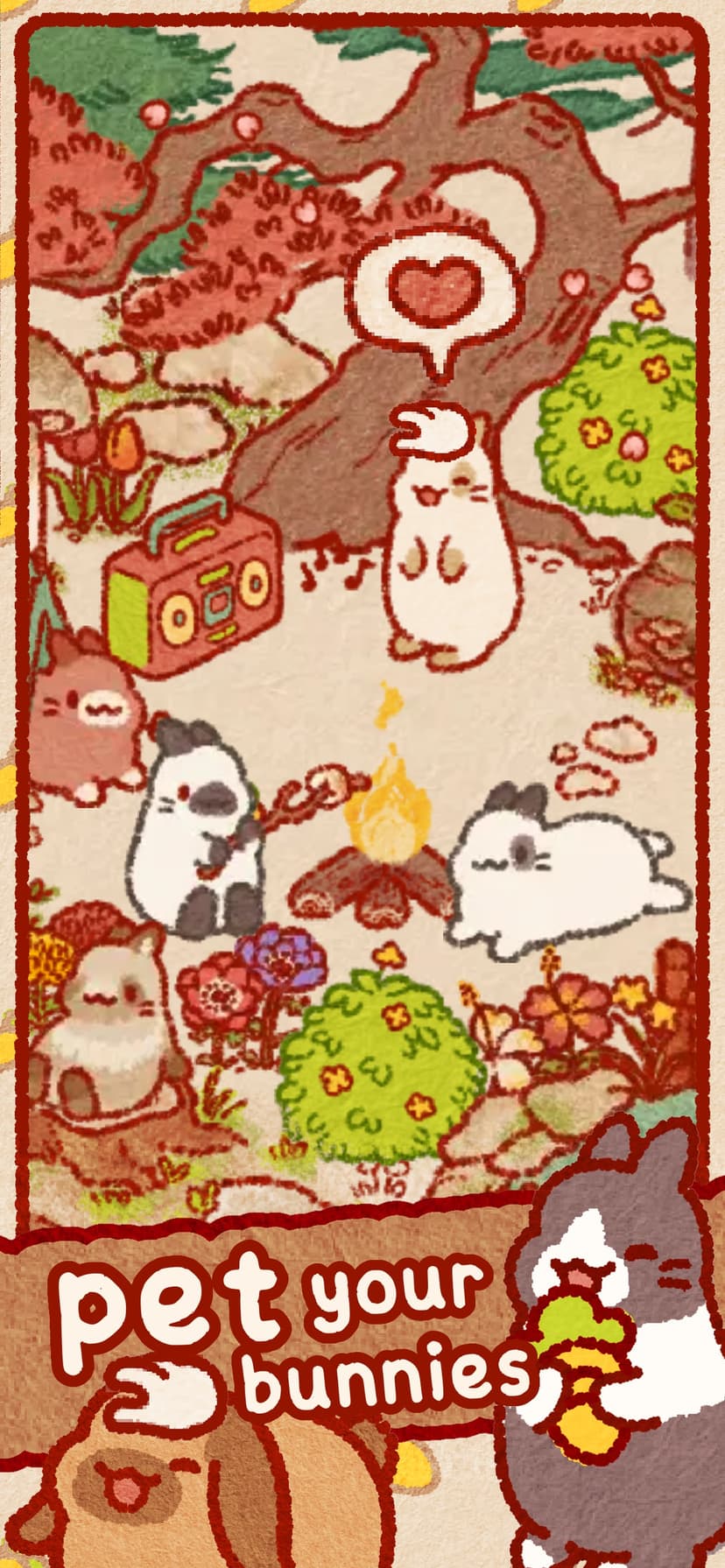 Usagi Shima: Cute Bunny Game screenshot 1 - screenshot