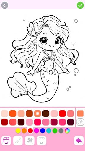 Mermaid Coloring:Mermaid games screenshot 4 - screenshot