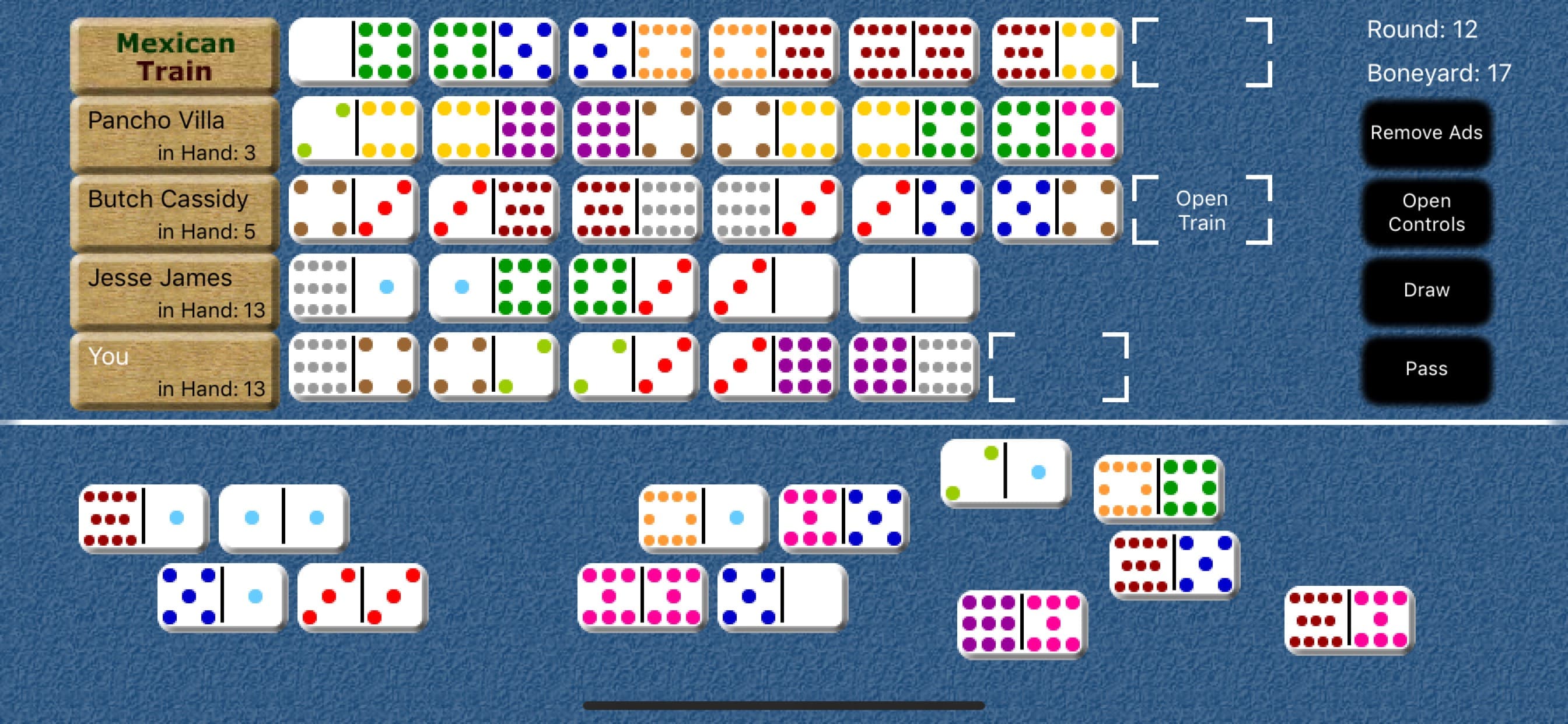 Mexican Train Dominoes screenshot 1 - screenshot