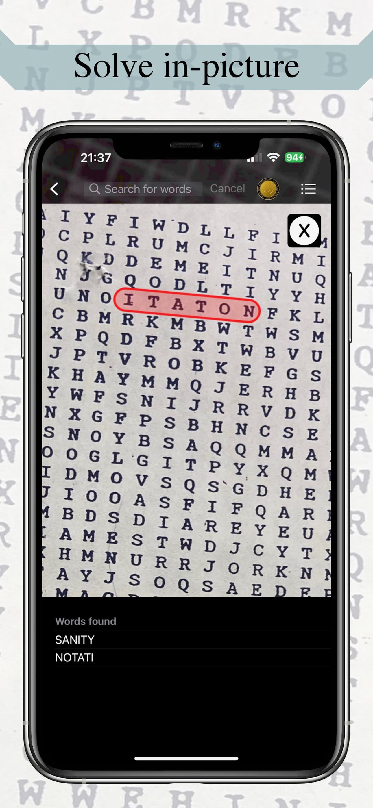 Word Search Scanner and Solver screenshot 3 - screenshot
