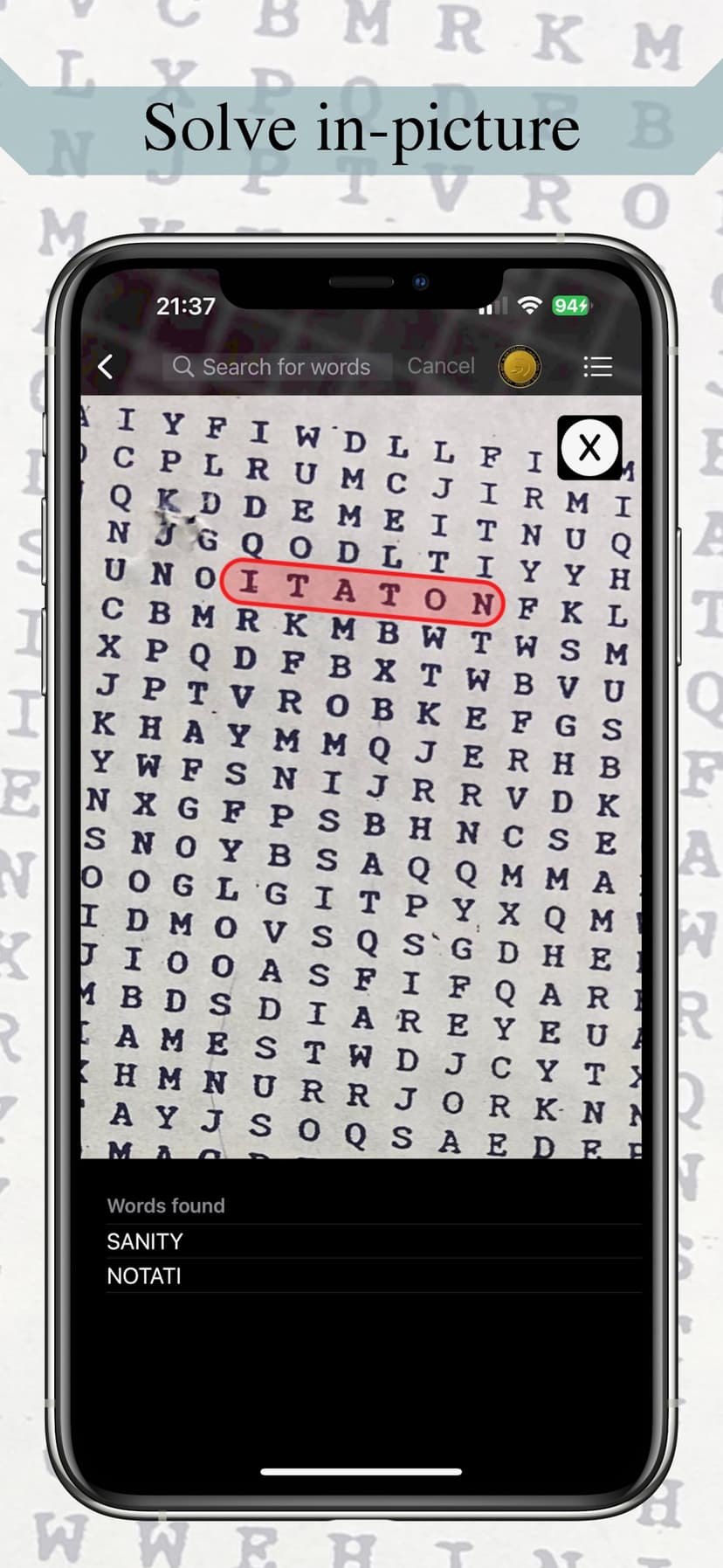 Word Search Scanner and Solver screenshot 3 - screenshot