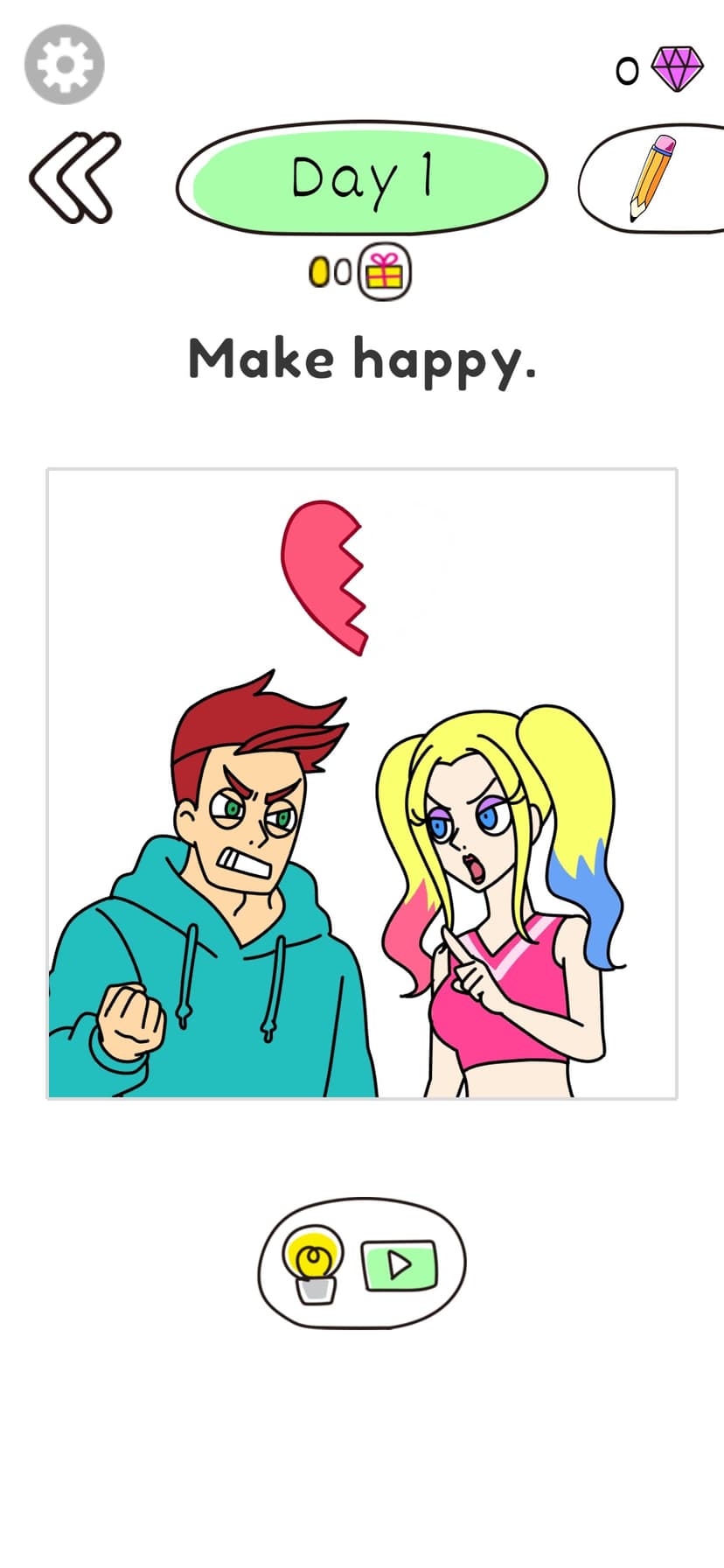 Draw Happy Queen - Smile Game screenshot 1 - screenshot
