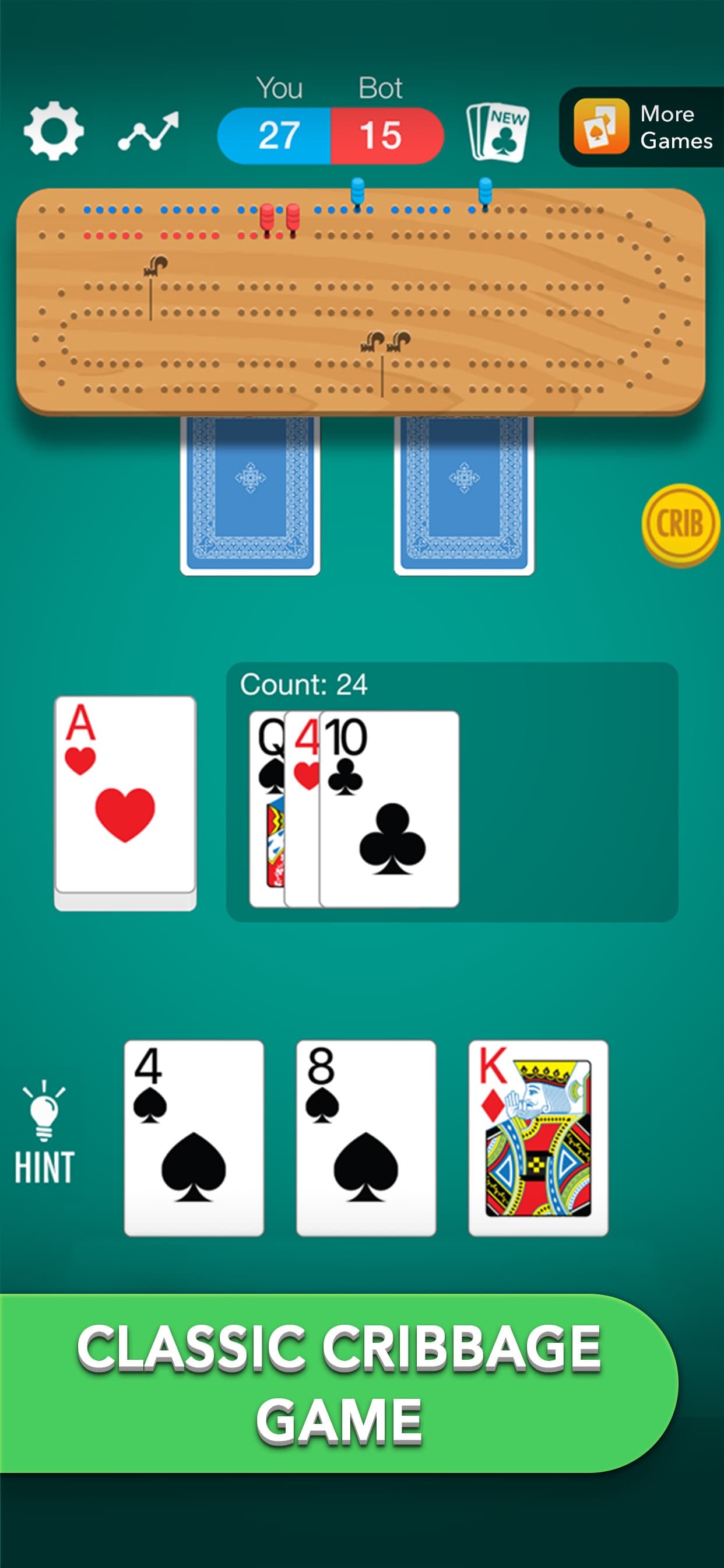 Cribbage card game screenshot 1 - screenshot