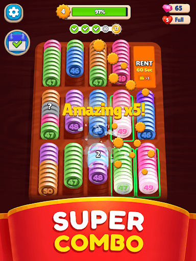 Pocket Sort: Coin Merge Puzzle screenshot 16 - screenshot