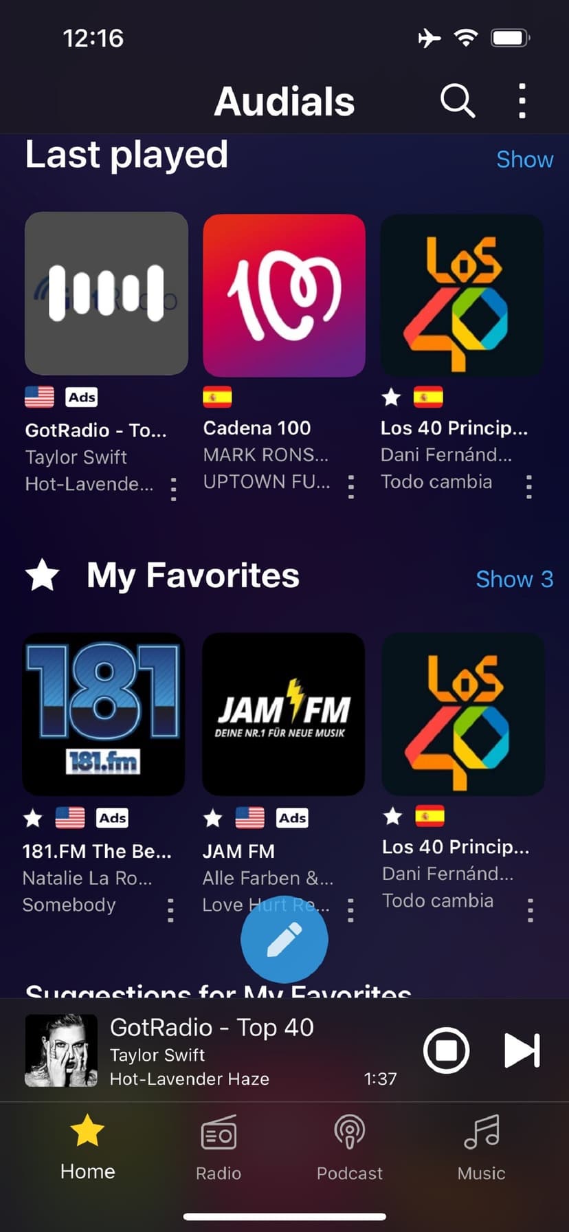 Audials Play - Radio & Podcast screenshot 2 - screenshot