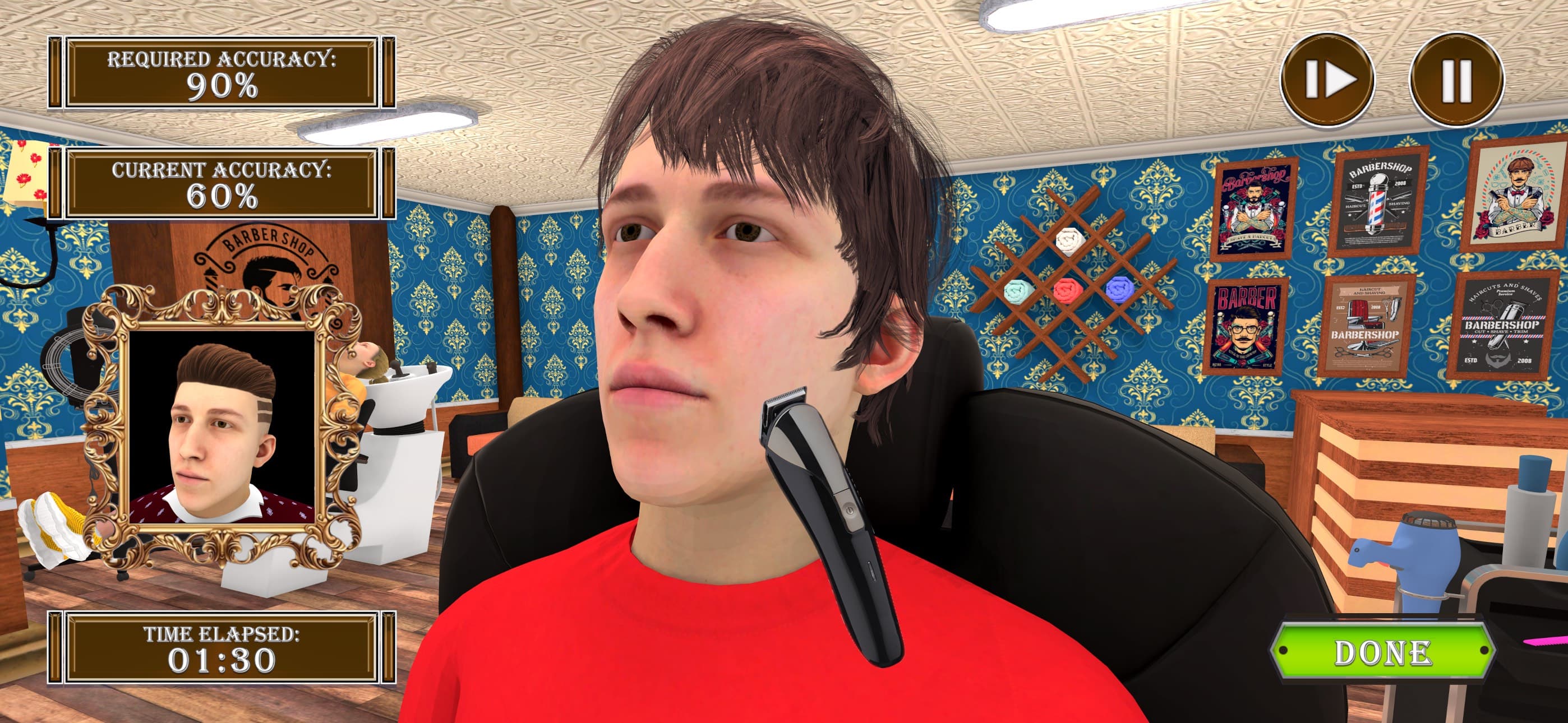Barber Shop Hair Cut Salon Sim screenshot 1 - screenshot
