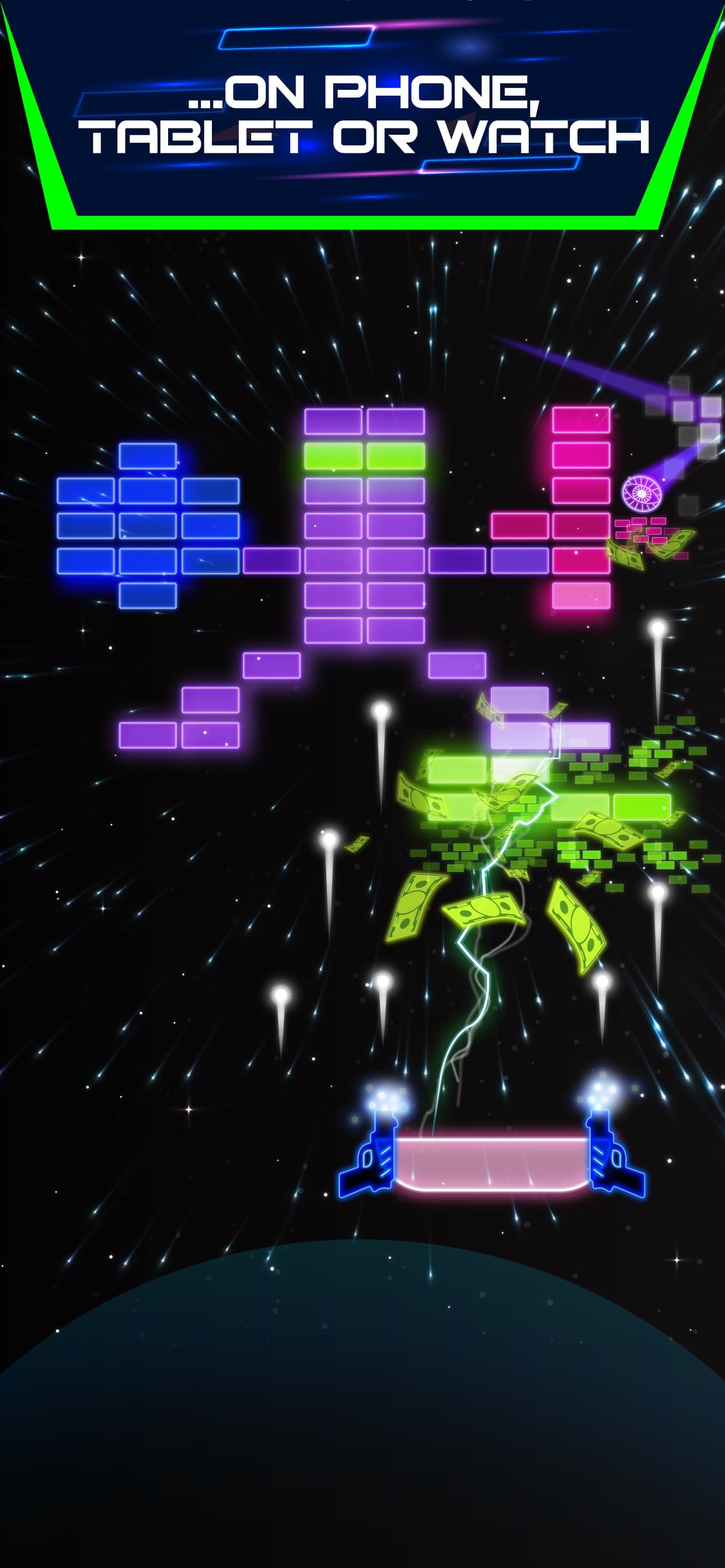 Neon brick breaker screenshot 2 - screenshot