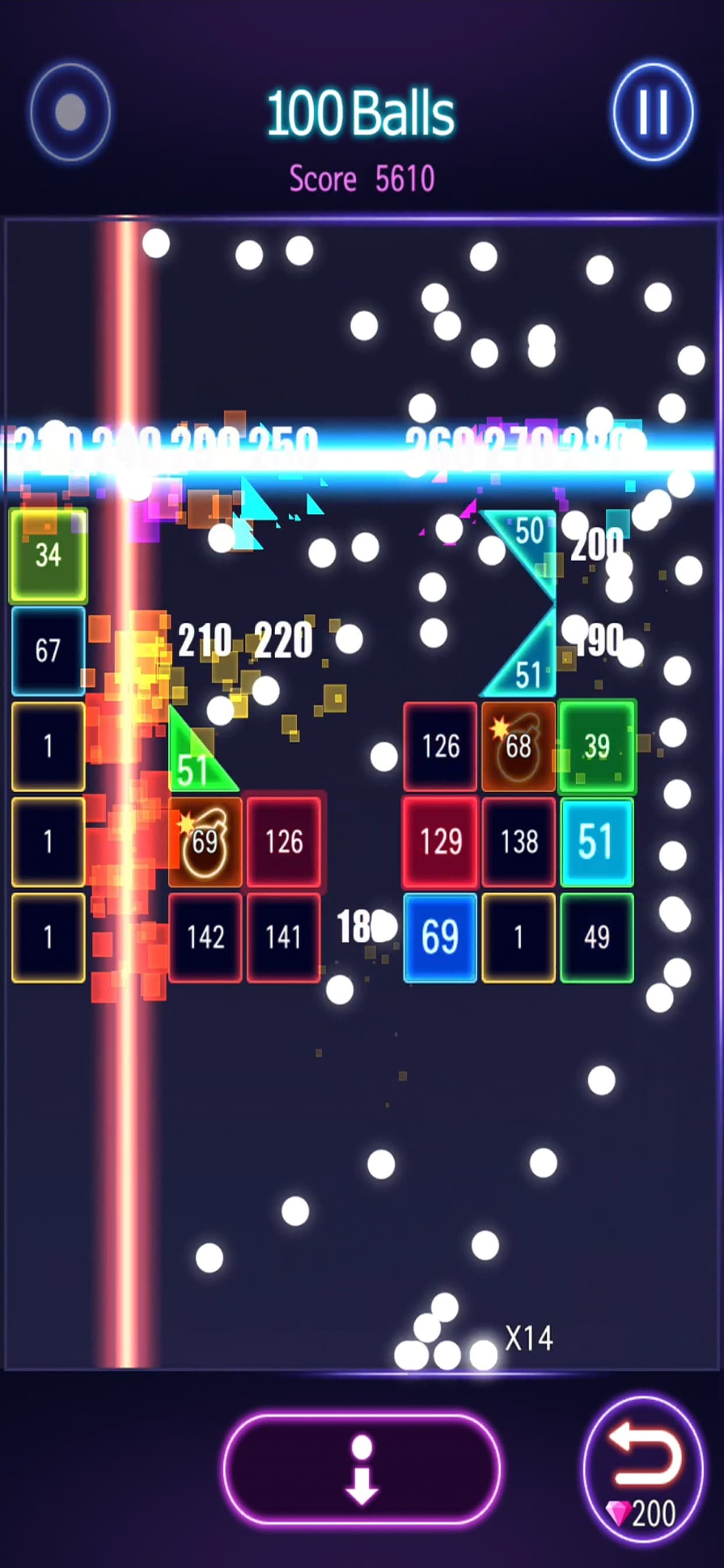 Bricks Breaker Hit - Glow Ball screenshot 1 - screenshot