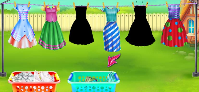 Olivias washing laundry game screenshot 6 - screenshot