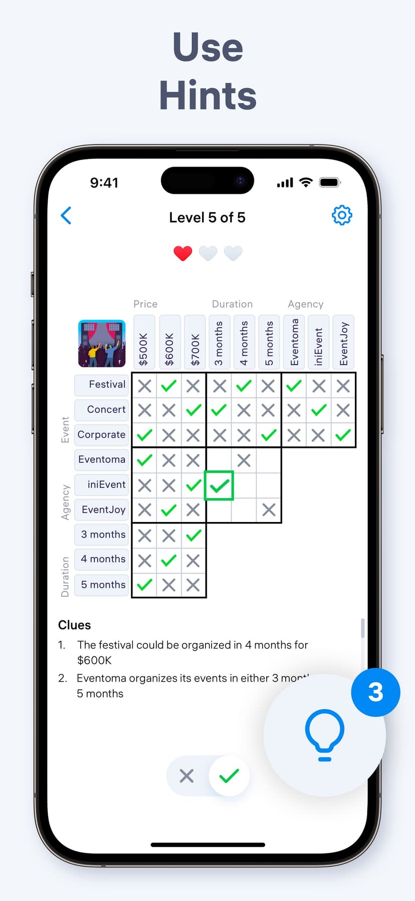 Logic Puzzles - Clue Game screenshot 6 - screenshot