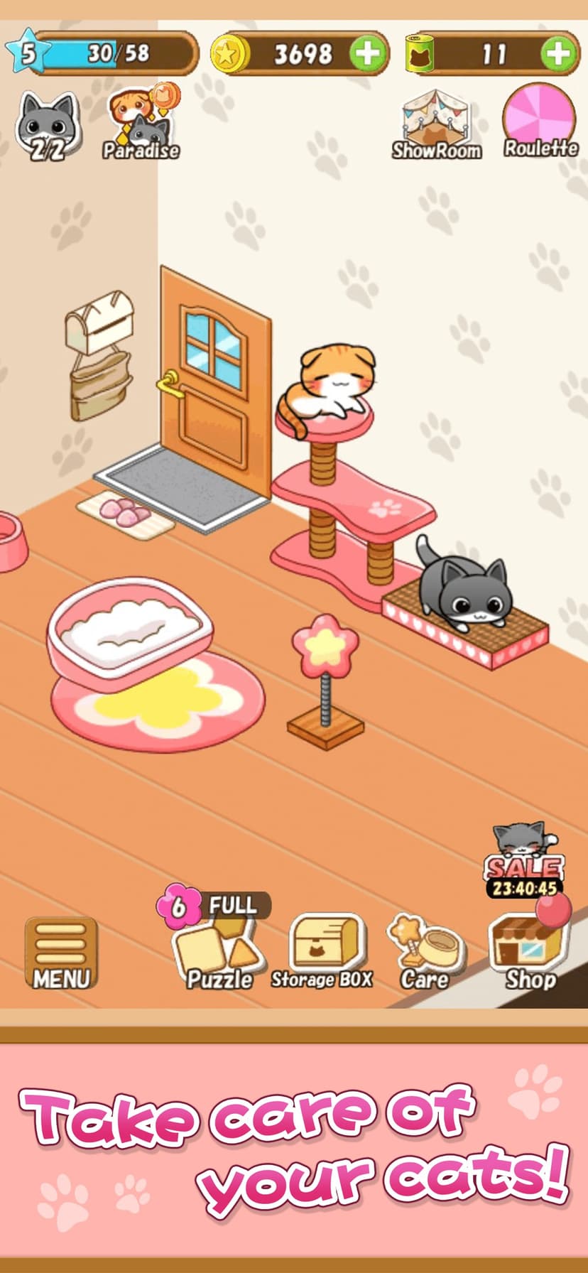 Cat Room - Cute Cat Games screenshot 1 - screenshot