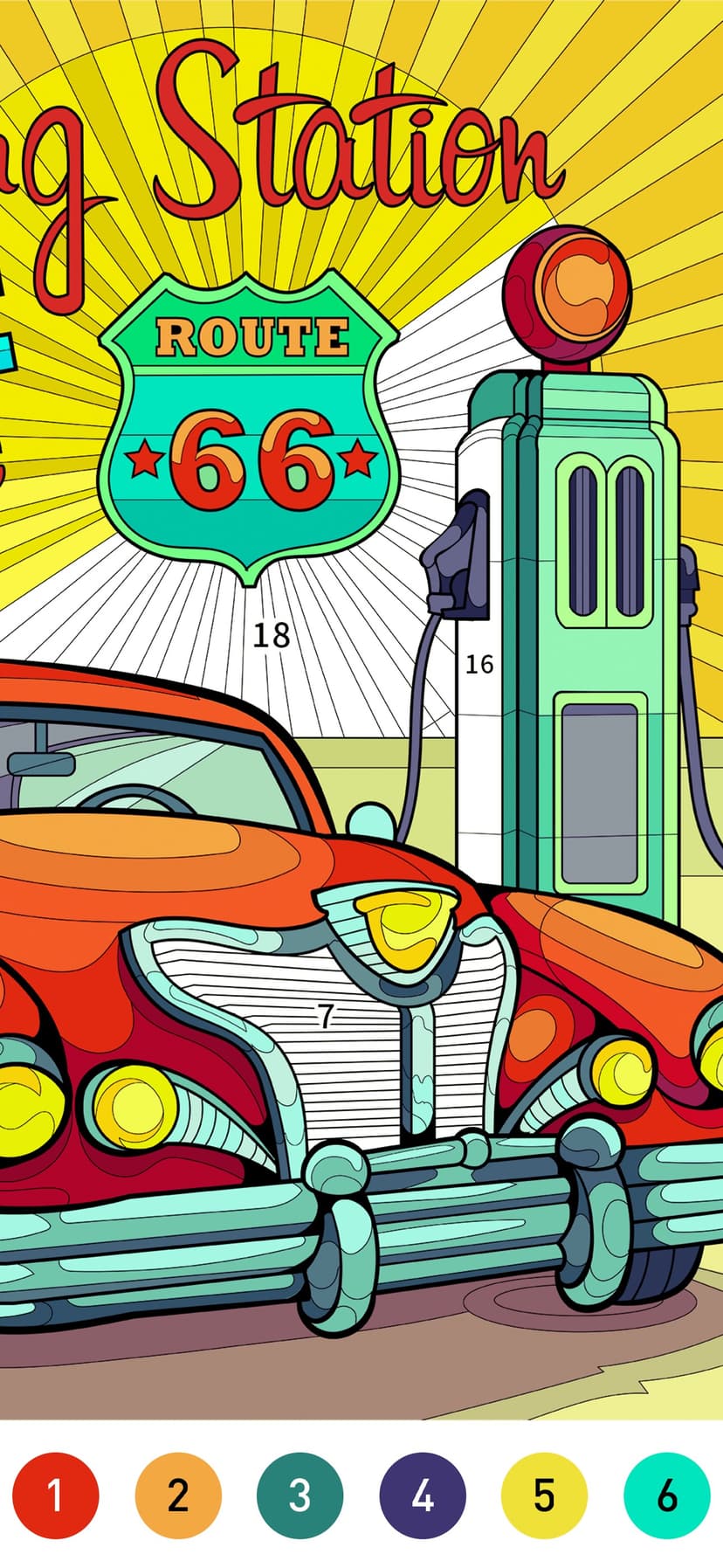 Nostalgia Color by number game screenshot 3 - screenshot