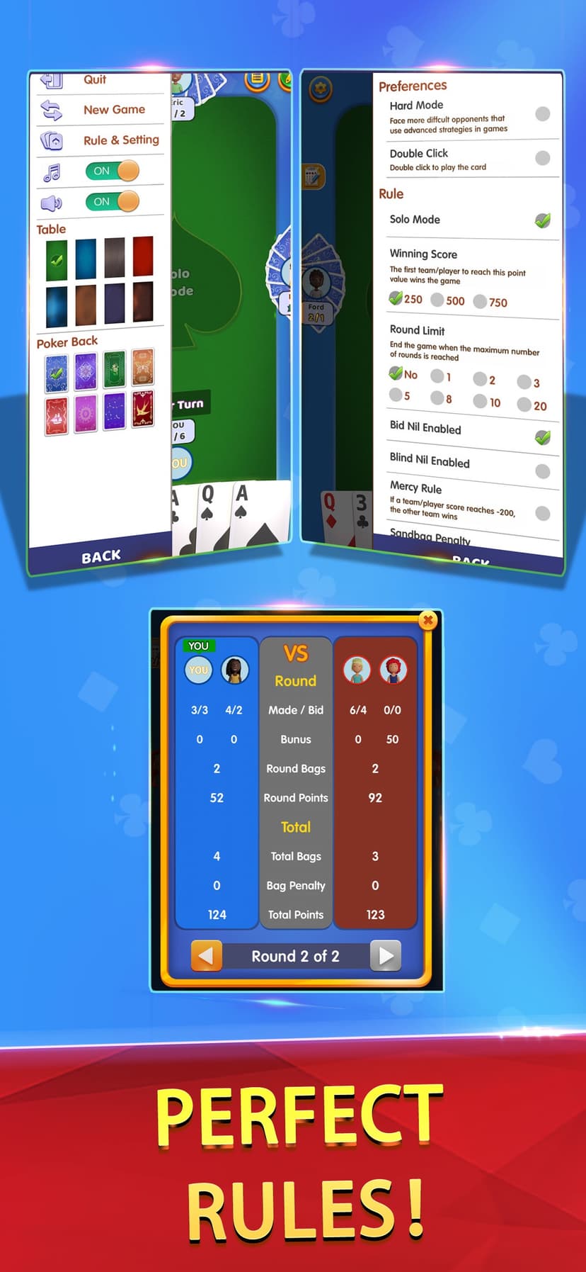 Spades Offline - Card Game * screenshot 7 - screenshot