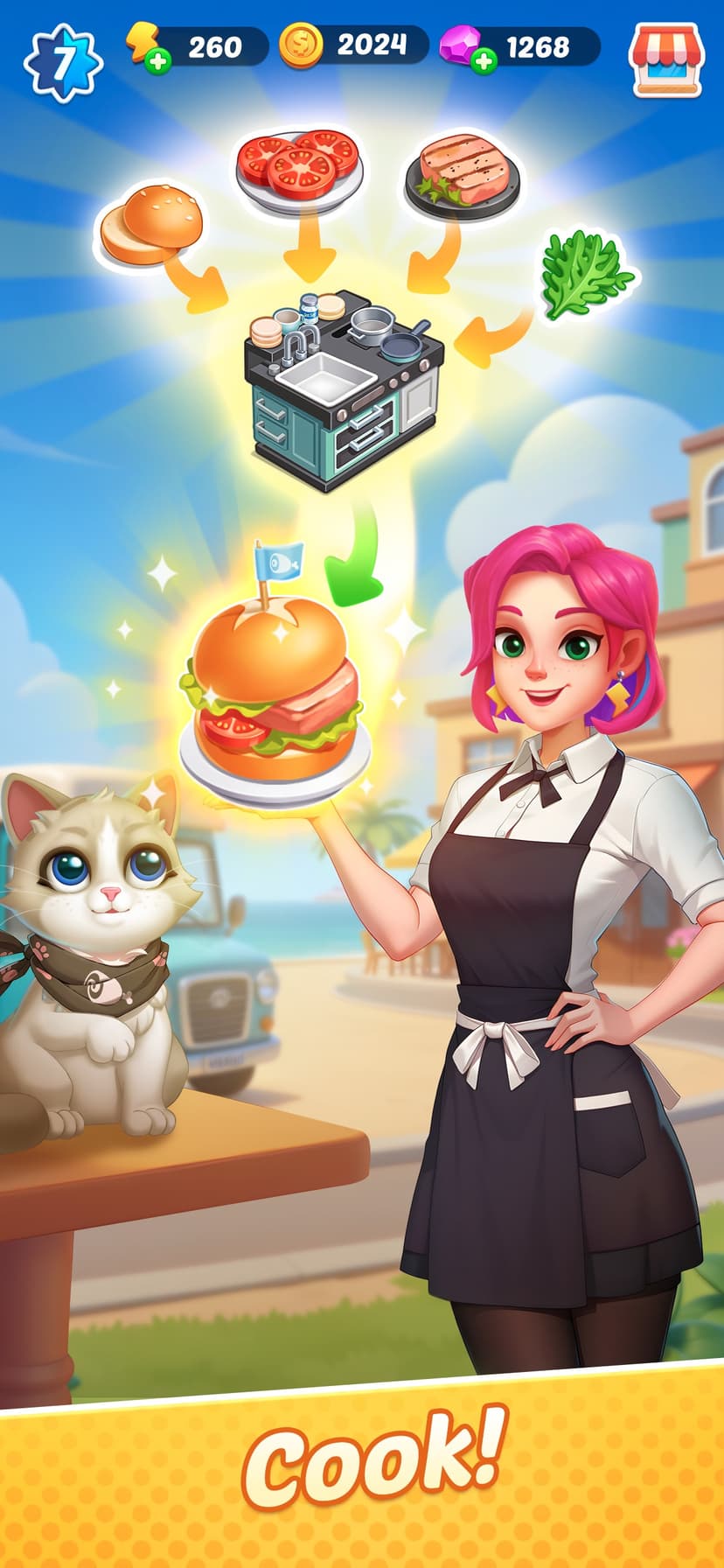 Gossip Street: Merge & Cook screenshot 5 - screenshot
