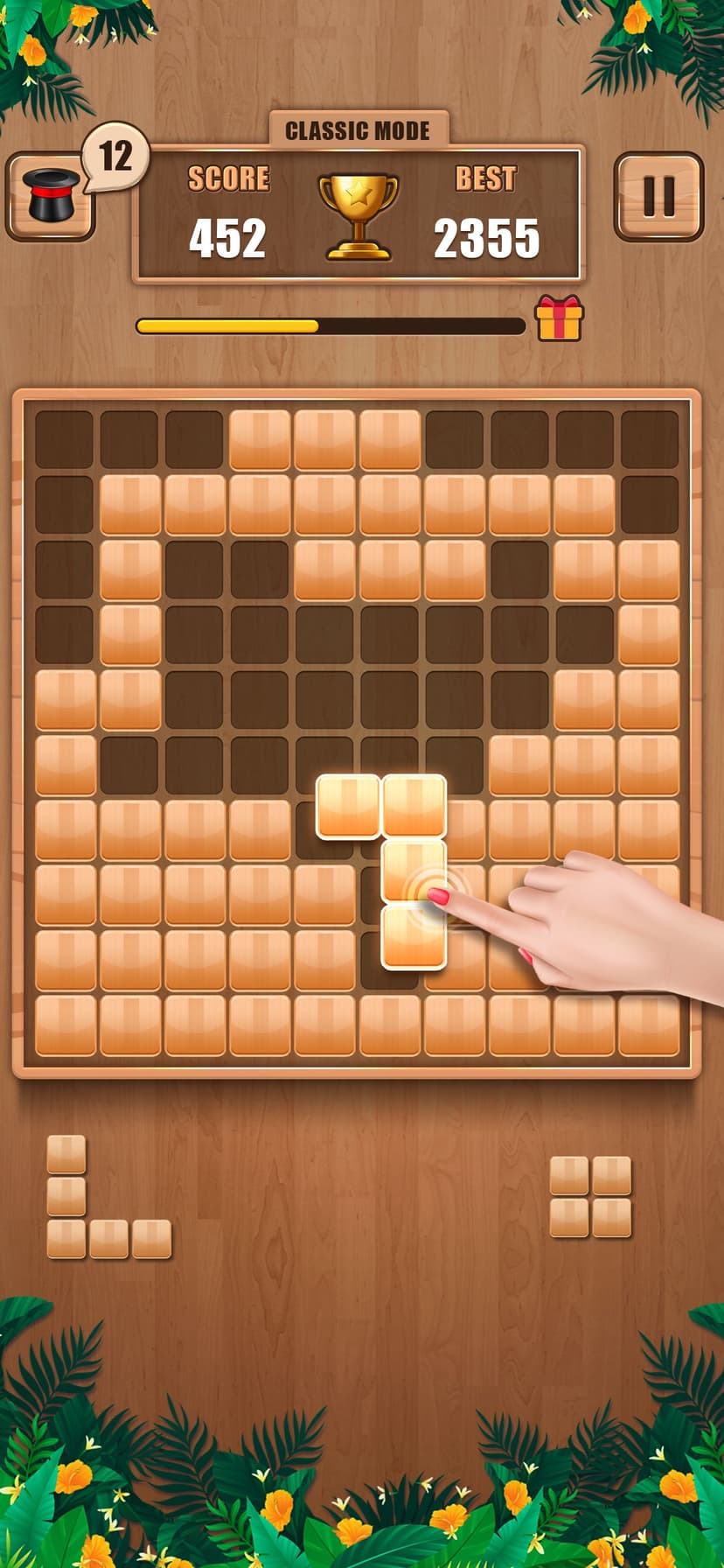 Wooden 100 Block Puzzle Game screenshot 1 - screenshot