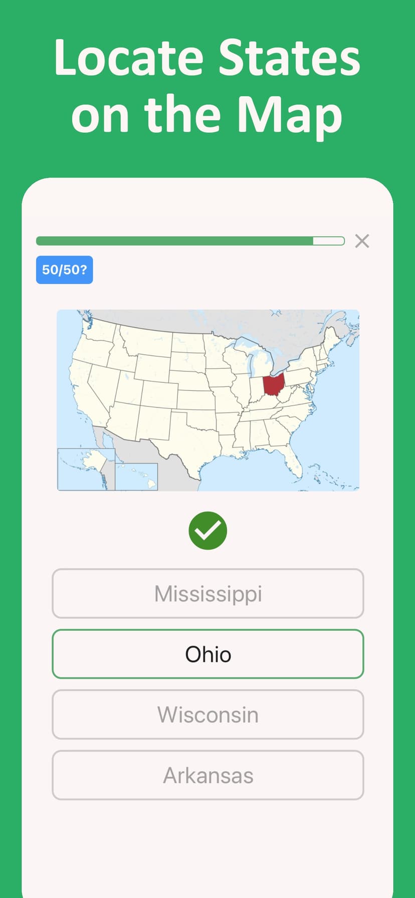 50 States & US Capitals Game screenshot 3 - screenshot