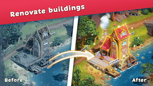 Gem Valley - Match 3 & Restore screenshot 1 - screenshot