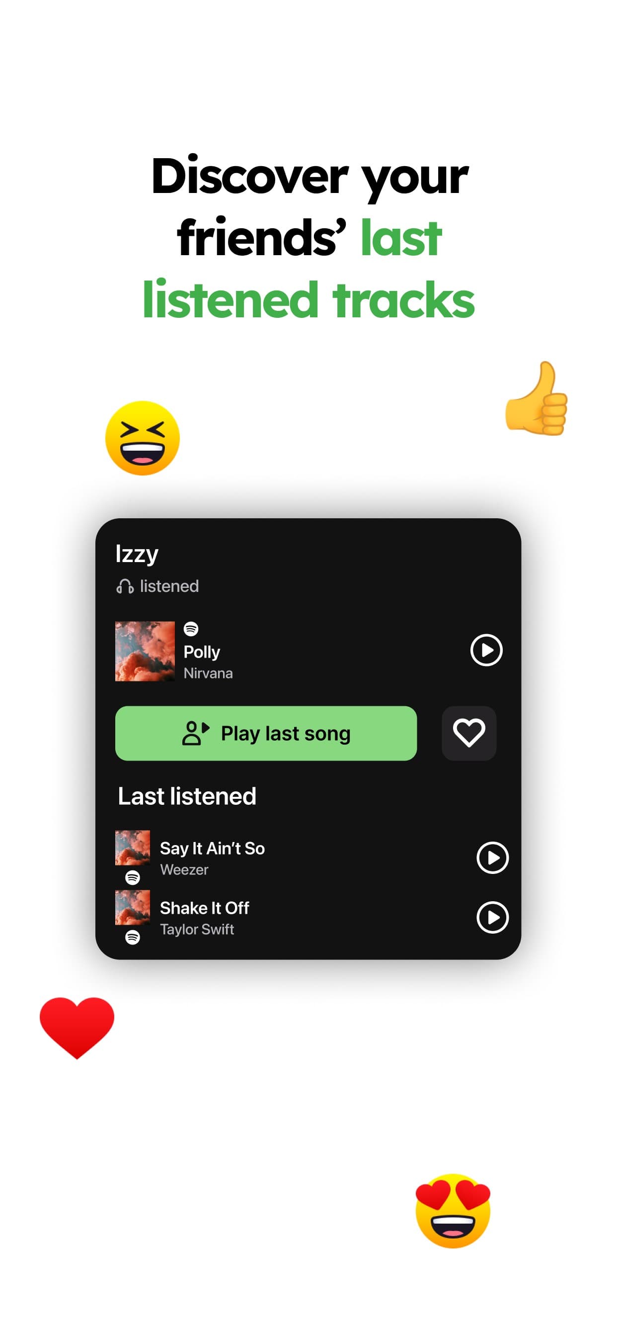 MUBR - see what friends listen screenshot 2 - screenshot
