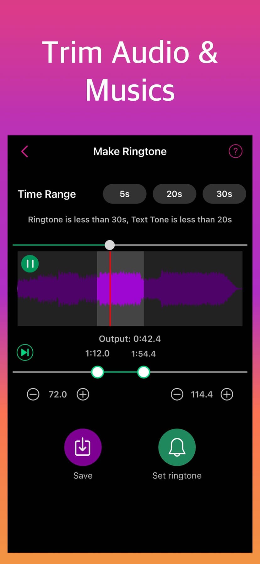 Ringtone Maker - extract audio screenshot 2 - screenshot