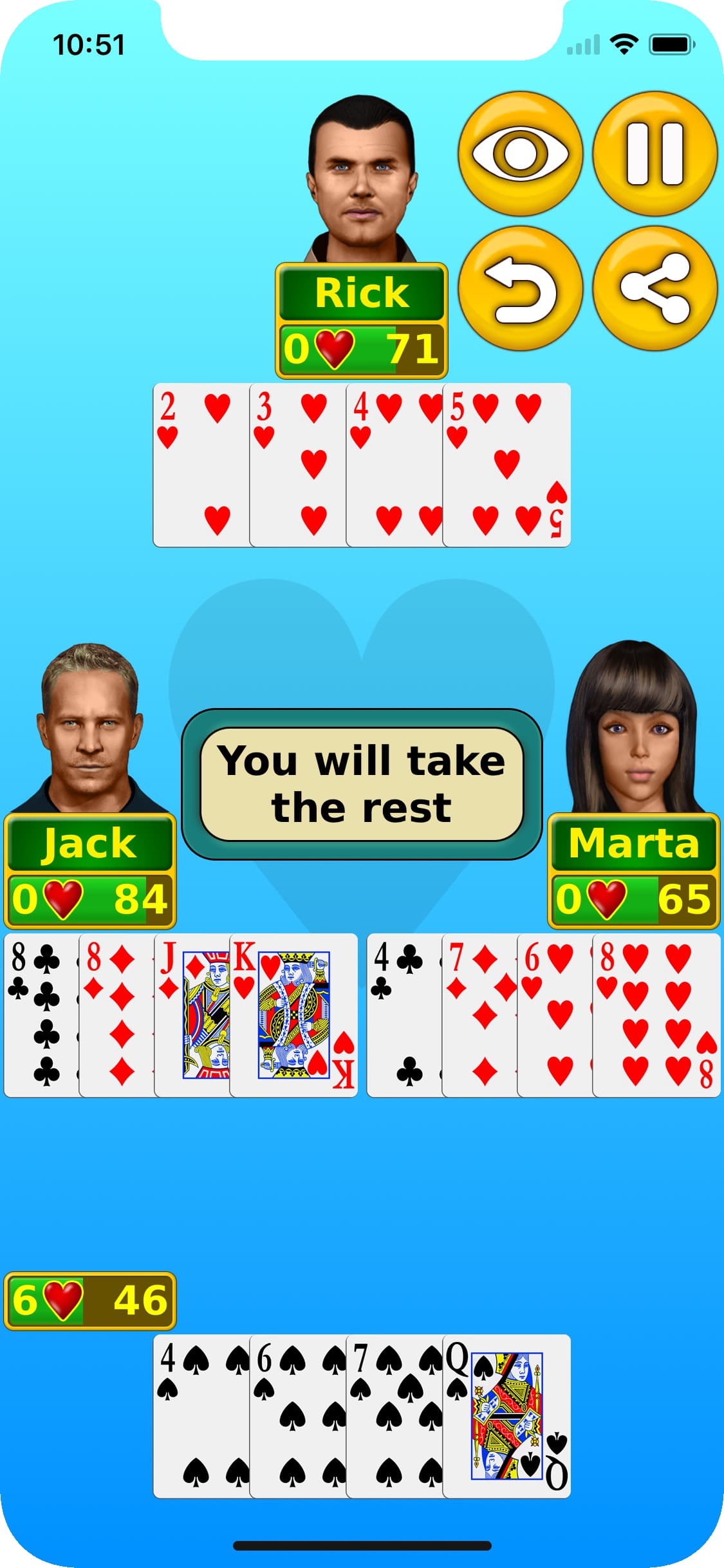 Hearts - Play online & offline screenshot 3 - screenshot