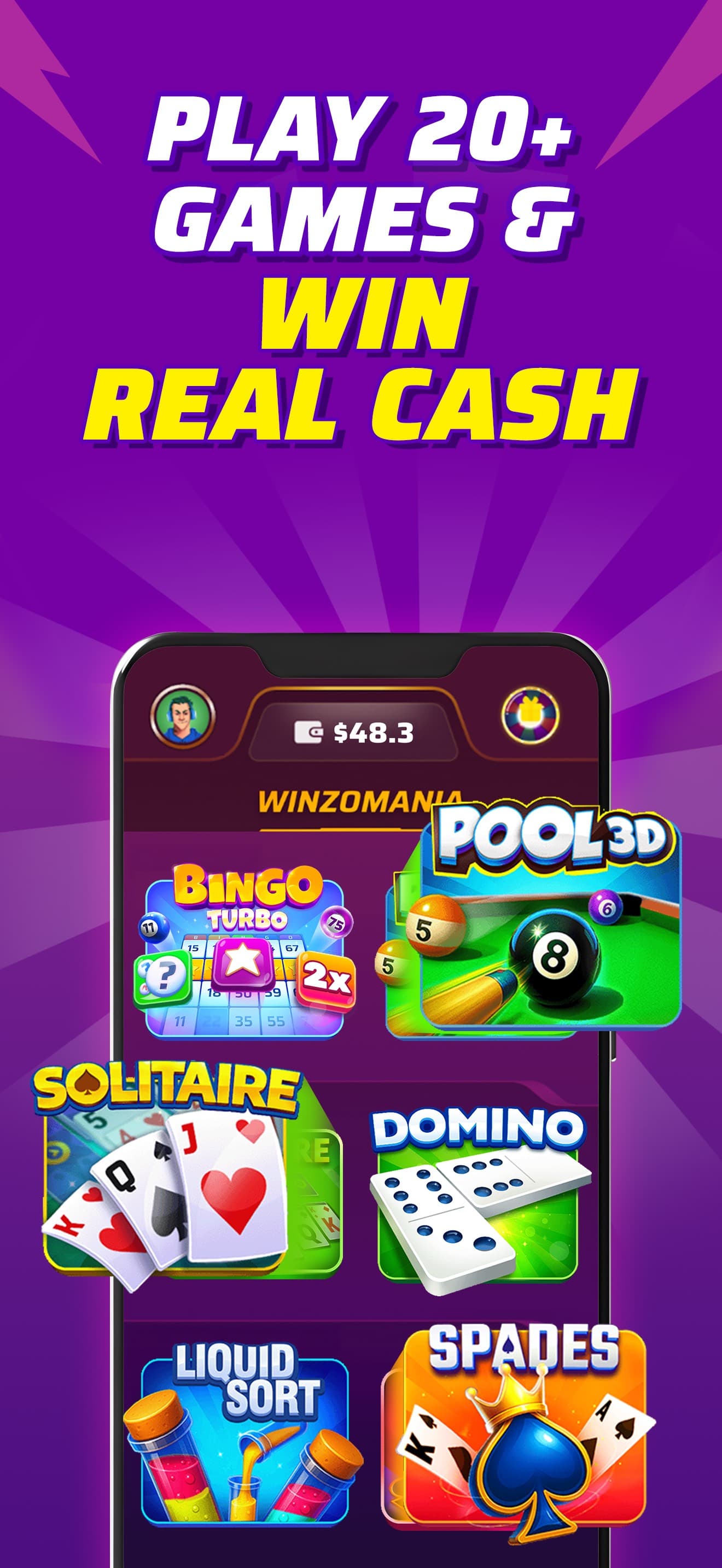 WinZO: Play 20+ Games Win Cash screenshot 1 - screenshot