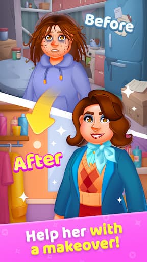 Merge Makeover: makeup games screenshot 1 - screenshot