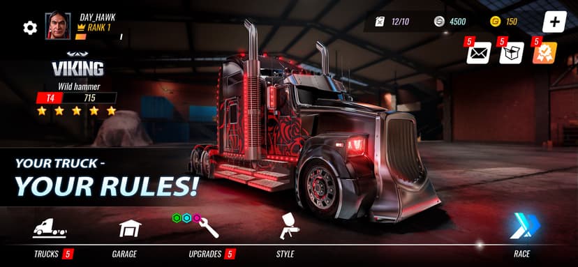 Big Rig Racing:Truck drag race screenshot 1 - screenshot