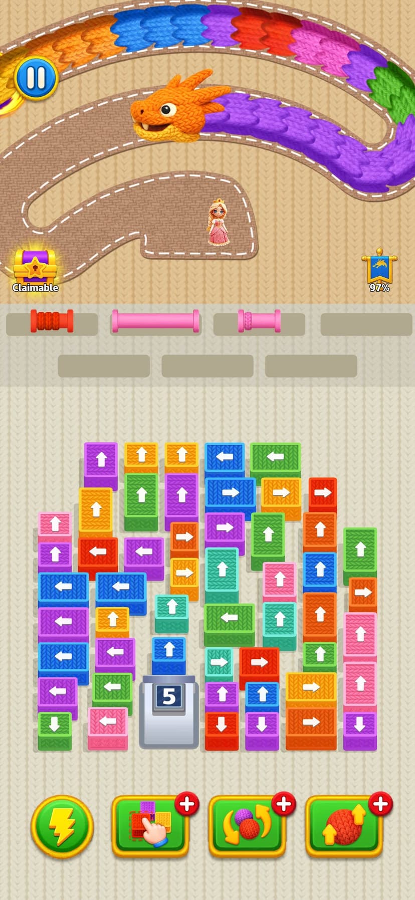 Worm Jam - 3D Wool Dragon Out screenshot 5 - screenshot