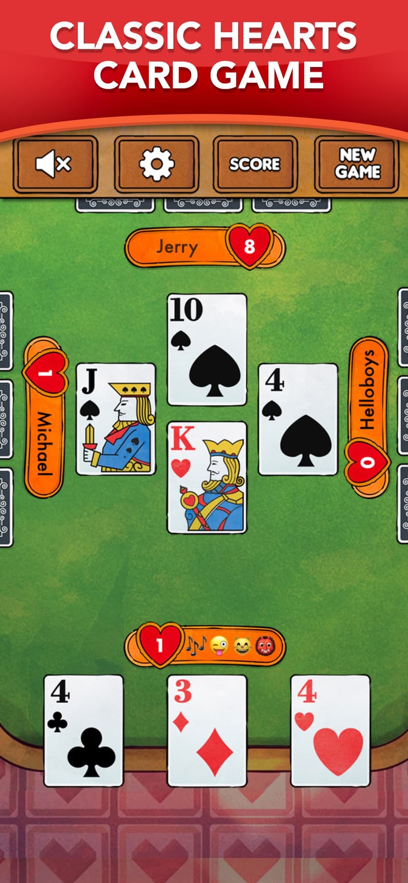 Hearts - Card Game Classic screenshot 1 - screenshot