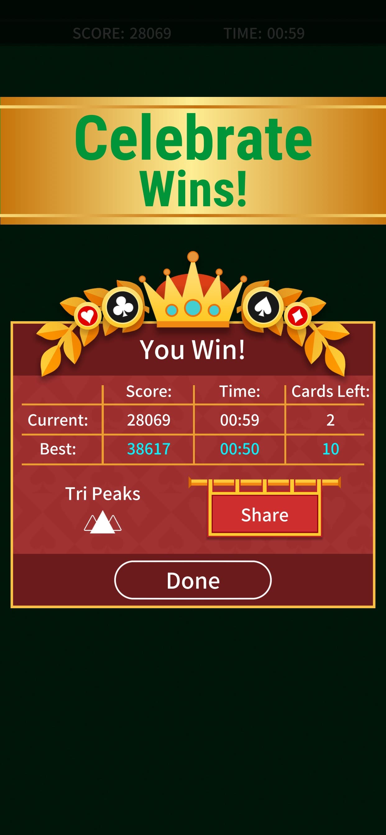 TriPeaks Solitaire Classic. screenshot 5 - screenshot